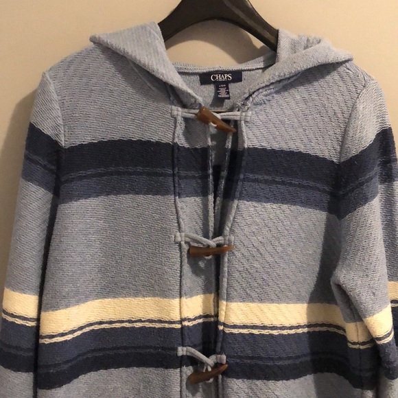 CHAPS TOGGLE SWEATER JACKET (L) - Picture 2 of 15